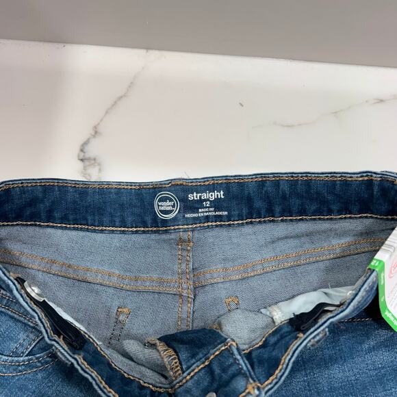 Wonder Nation Blue Medium Wash Denim Straight Leg Jeans Girls Size 12 NWT - Picture 5 of 6